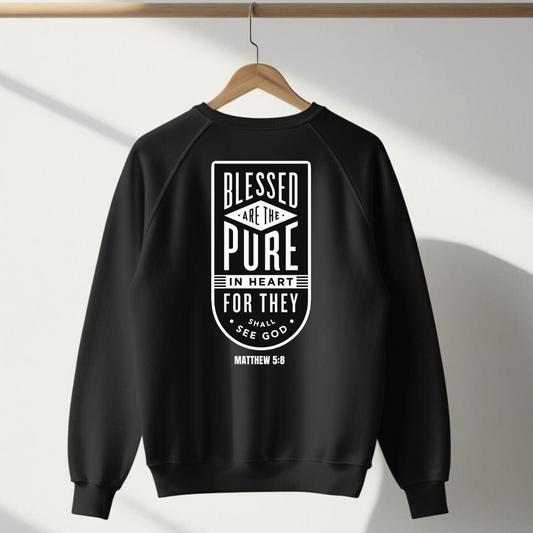 QTC - Crewneck- Blessed are the Pure - Matt 5:8