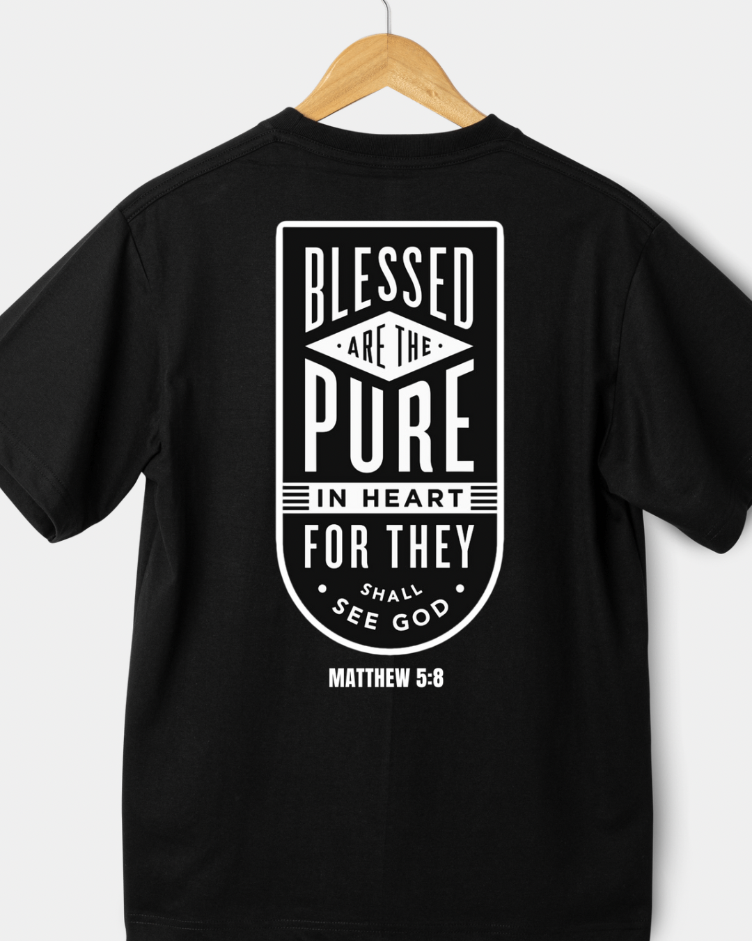 QTC - T-shirt- Blessed are the Pure - Matt 5:8